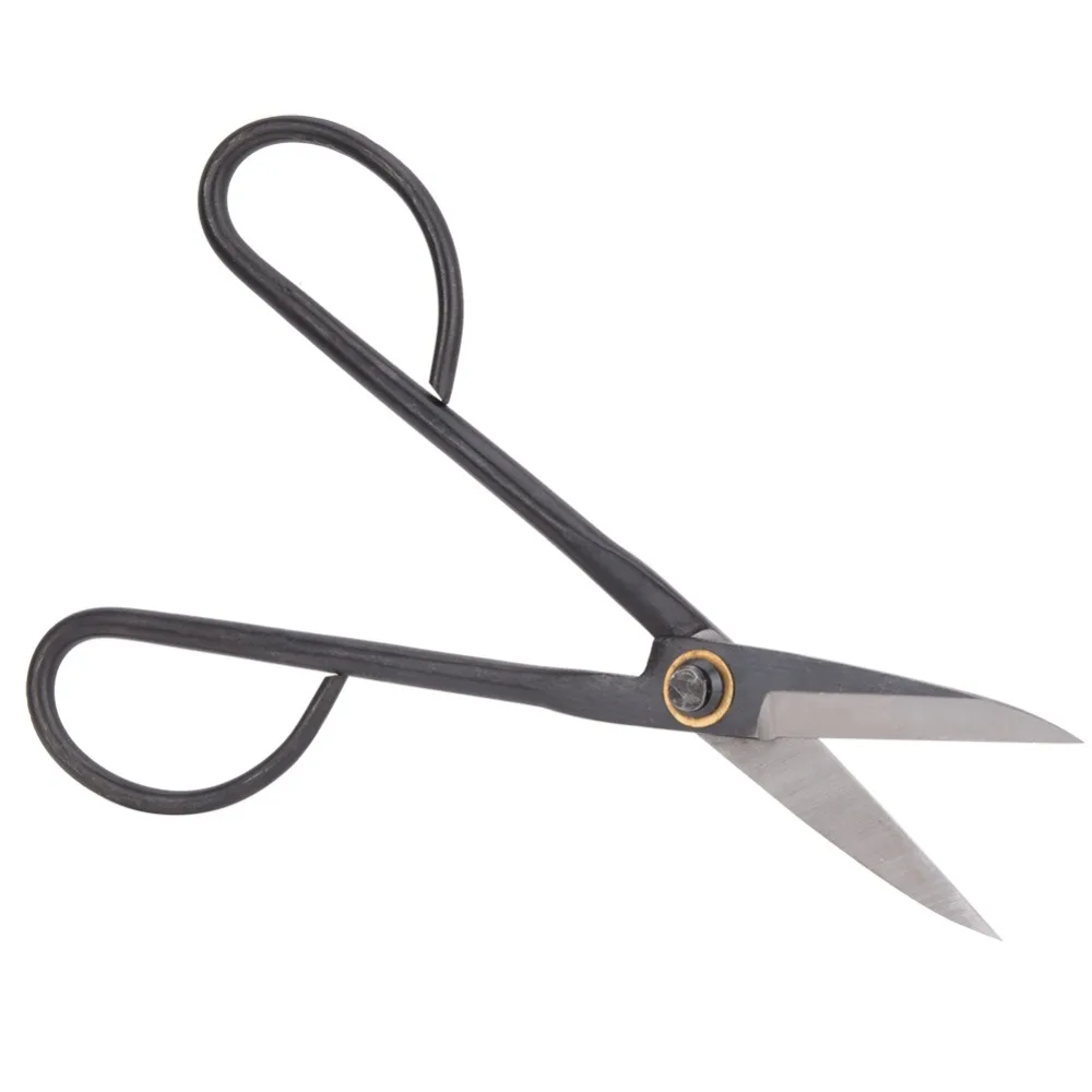 Steel Bonsai Pruning Scissors Black Sharp Blade Garden Pruning Shear Strong Toughness Ergonomic Grip Bonsai Trimming Tool