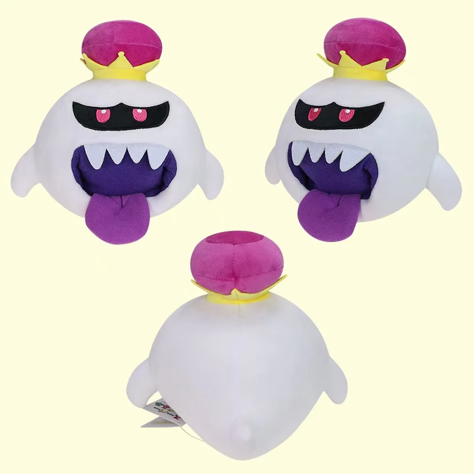 Superweiche Boo-Plüschfigur mit Krone/Rubin/Zunge, Geister-Stoffpuppe aus dem Mario-Spiel, niedliche Halloween-Anime-Kollektion, Deko-Geschenk – Detail 3