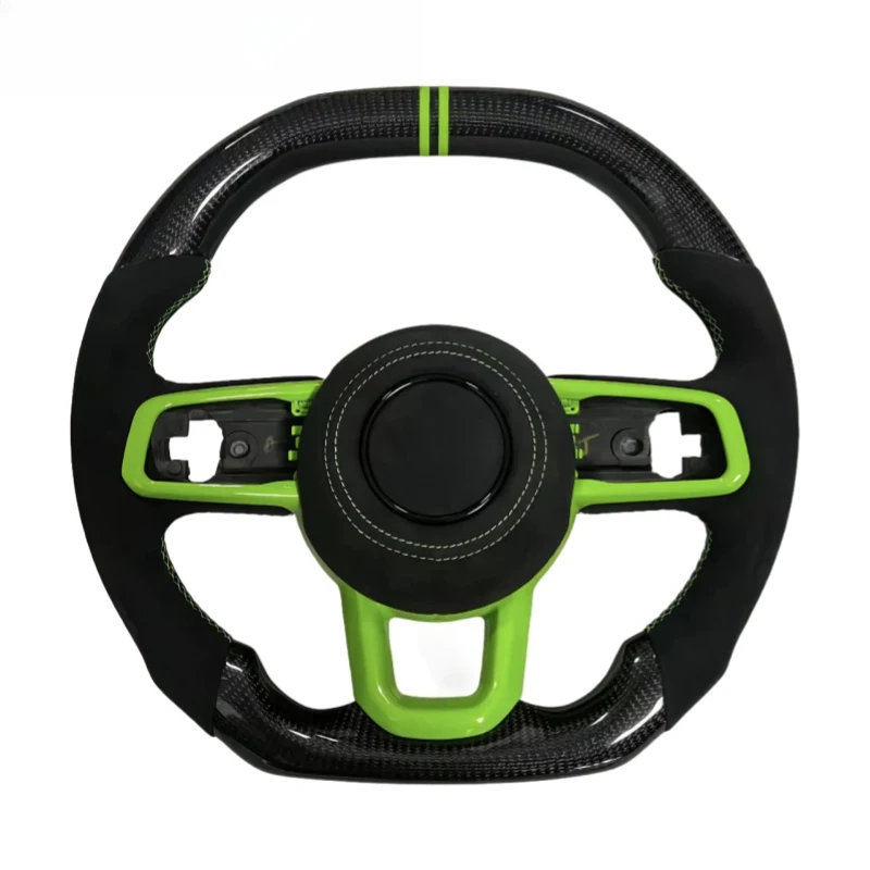 Custom Peorated Leather Carbon Fiber Sport Steering Wheel - Detail 1