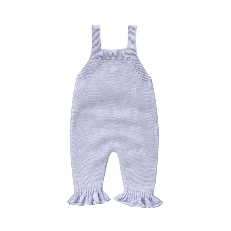 Sweet Heart-shaped Baby Girls Sleeveless Rompers 1-18 Months Newborn Knitted Acrylic Jumpsuit Square-neck Infant Soft Bodysuit