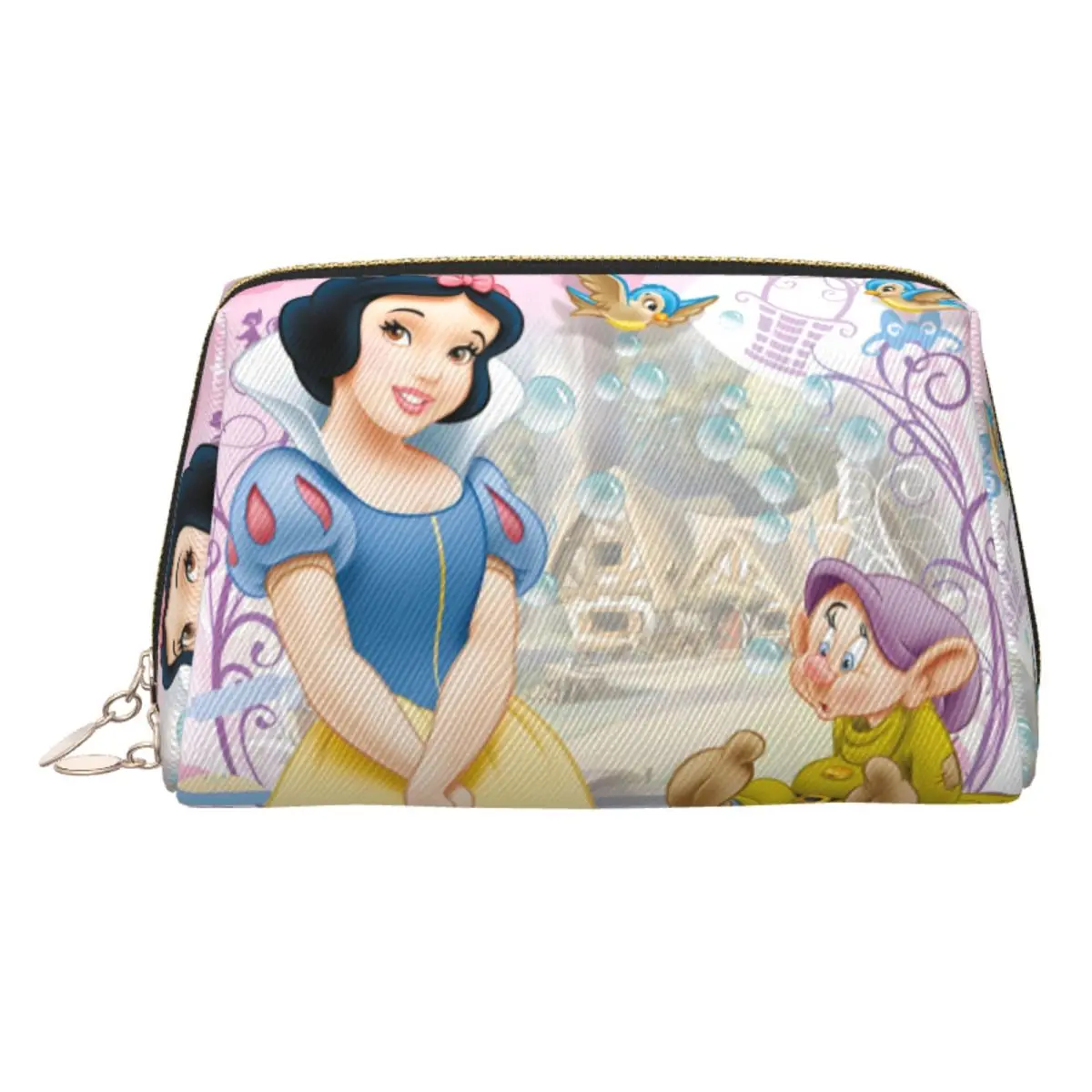 

Custom Snow White And The Seven Dwarfs Moive Cartoon Toiletry Bag Cosmetic Makeup Organizer Lady Beauty Storage Dopp Kit Case