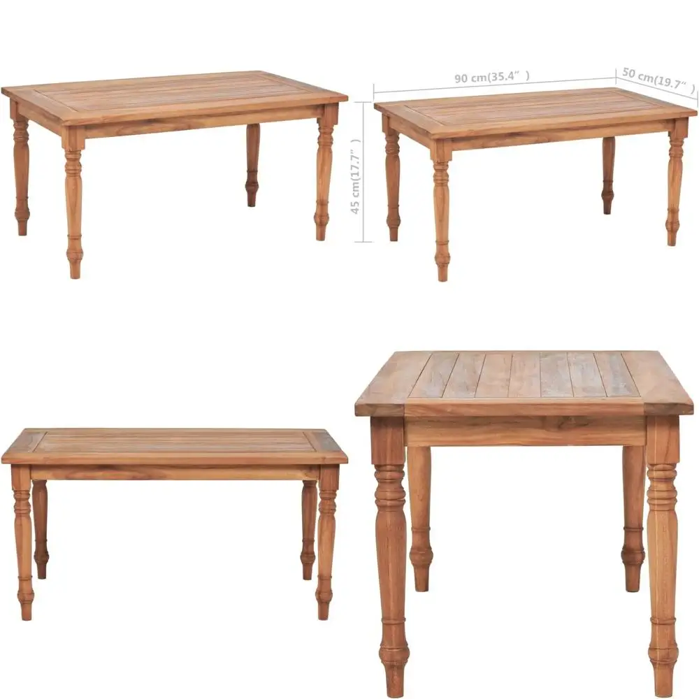 

Прямоугольный журнальный столик на открытом воздухе для гостиной и балкона, простая сборка, подходит для двора и сада