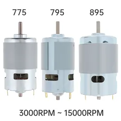 775/795/895 DC Motor 12V/24V High-speed Large Torque Micro Motor for Small Drill / Micro Machine Tools with Double Ball Bearing