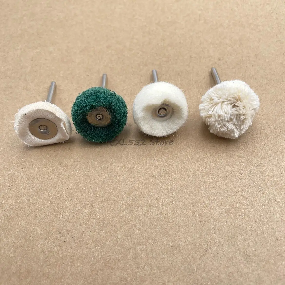 10Pcs 3mm Shank Diameter 20mm 25mm OD Small Thread Wheel Polishing Small Cloth Wheel Nylon Fiber Wheel