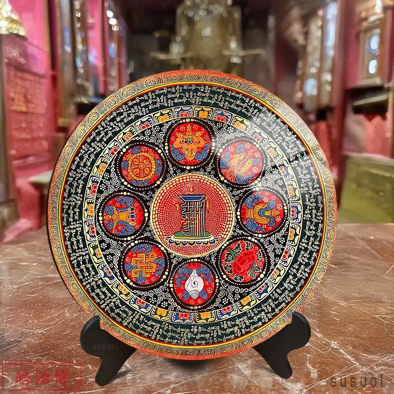 توريد البوذية التبت البوذية عشرة جوانب من الحرية ماندالا تعويذة الكتاب المقدس عرض المذبح معبد الراهب العبادة