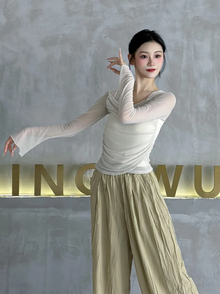 

Индивидуальные женские взрослые дети девочки джаз классические танцы йога пилатес облегающие костюмы с длинными рукавами для тренировок