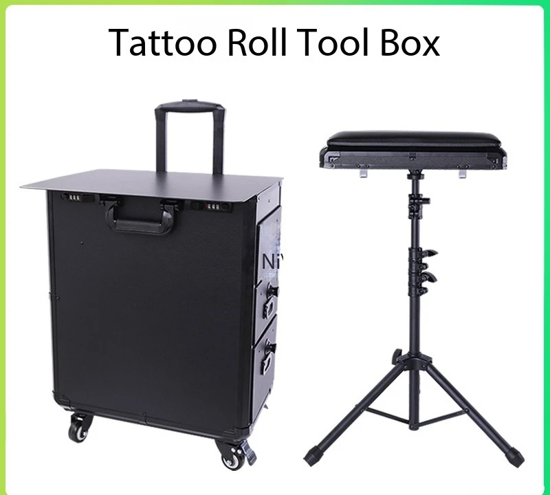 Removable luggage, tattoo toolbox, nail art storage box, tattoo artist travel luggage, nail art storage box, metal plate