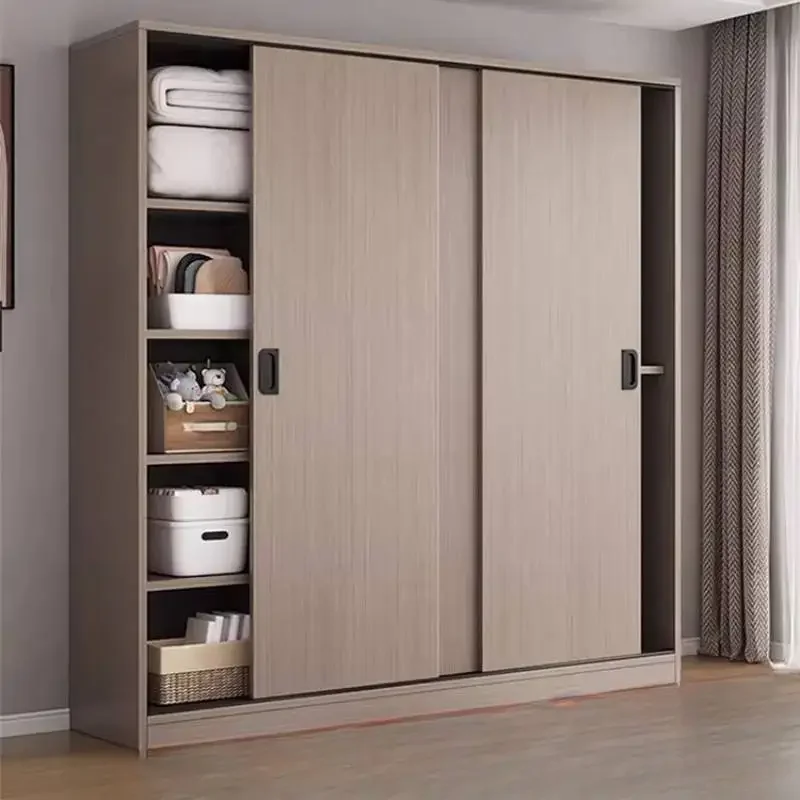 

Long Modern Wardrobes Closet Wooden Doors Small Saving Drawers Wardrobes Storage Space White Guarda Roupas Furniture For Home