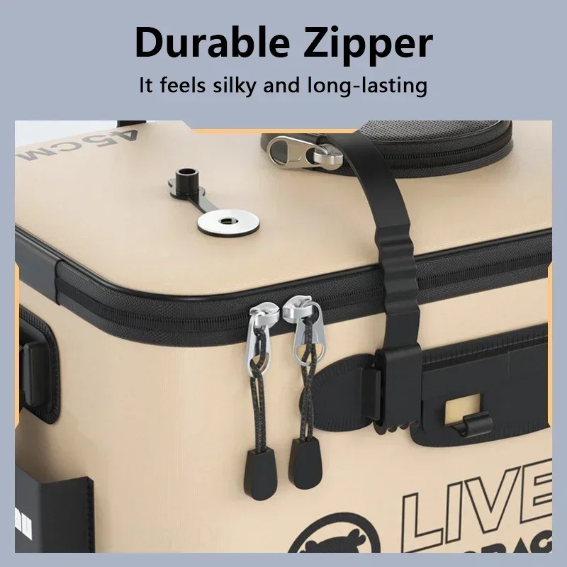 دلو صيد قابل للطي دلو السمك الحي مع غطاء شبكي 12-34L إيفا سطل المياه مع مقود لملحقات أدوات صيد الأسماك البرية