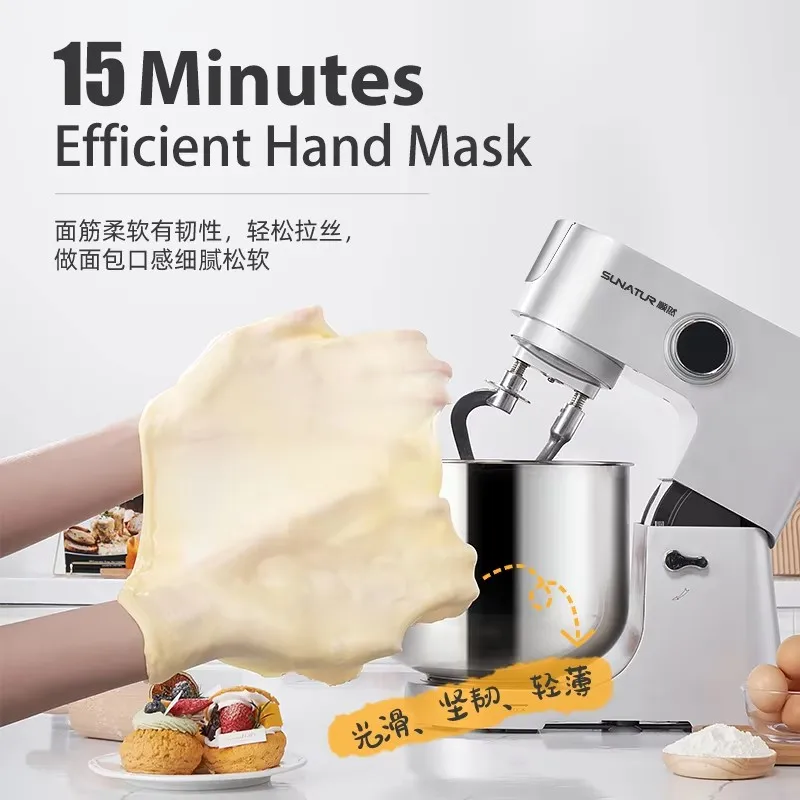 Home Appliance Stand Mixer: Electric Blender Machine with Planetary Beater Processor Support for Dough Efficient Kitchen Tool