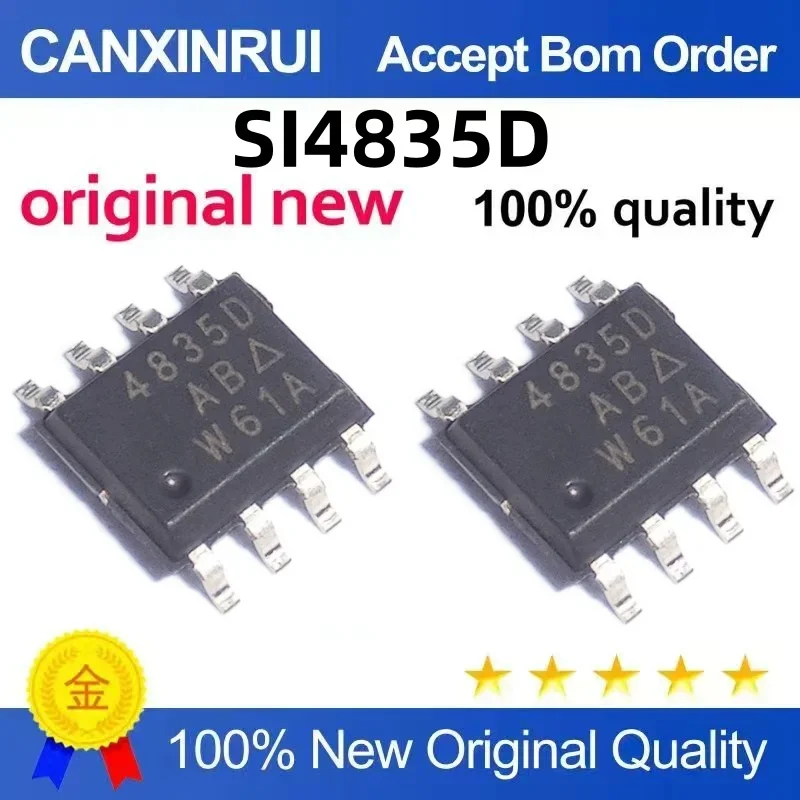 (5-100 pieces)New SI4835B SI4835BDY-T1-E3 4835B SOP-8 chip IC with original SI4835DDY-T1-E3 SI4835D silk screen printing 4835D S