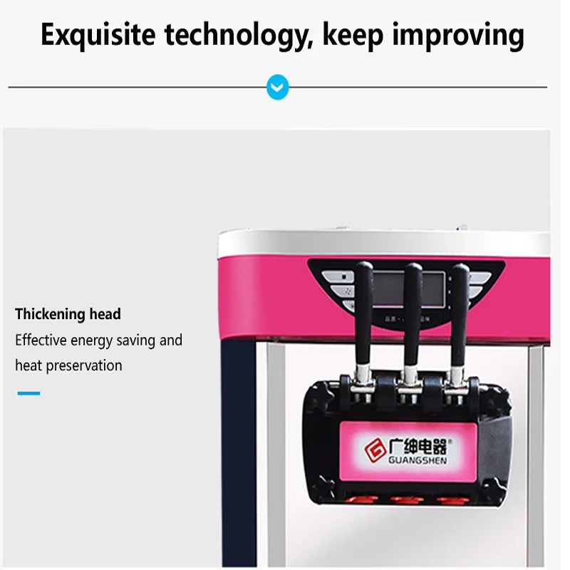 The Best Sale Vertical Ice Cream Mini Soft Ice Cream Making Vending Machine 3 Flavors Ice Cream Maker