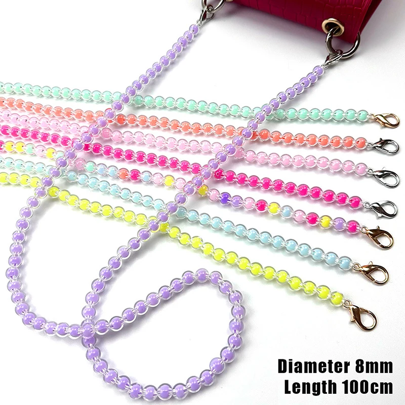 

Creative Bag Handbag Handle Beaded Rope Strap DIY Wallet Replacement Long Beaded Chain Shoulder Bag Strap Anti Loss Chain
