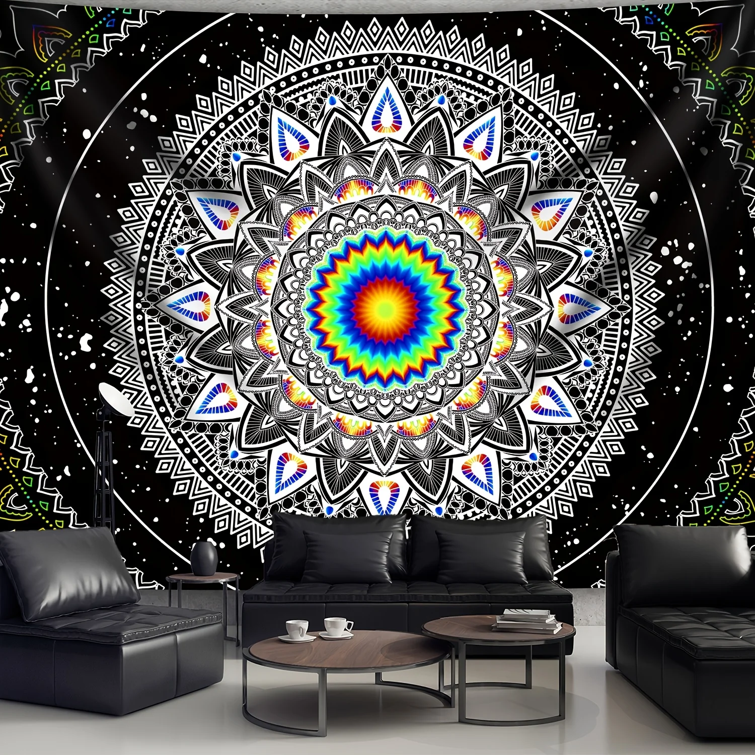 VIKAMA Böhmische Mandala-Wandteppiche sind leuchtend gefärbt für Wohnzimmer, Schlafzimmer, Büros, Partys, Hintergründe, Innendekoration