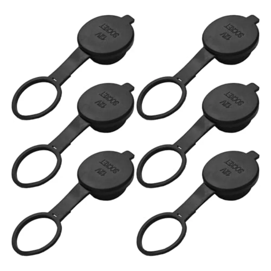 

Универсальные заглушки для автомобильных прикуривателей, 6 шт., 12В, пыле- и водонепроницаемые, для легковых и грузовых автомобилей, черные