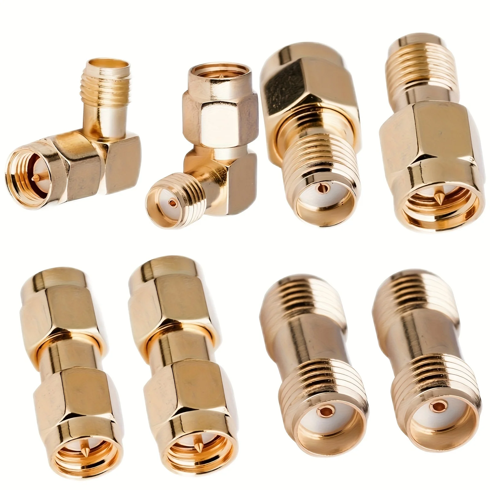 SMA ذكر إلى SMA ذكر أنثى موصل قابس SMA أنثى إلى SMA أنثى جاك RF محول محوري موصل حزمة من 8 وحدات