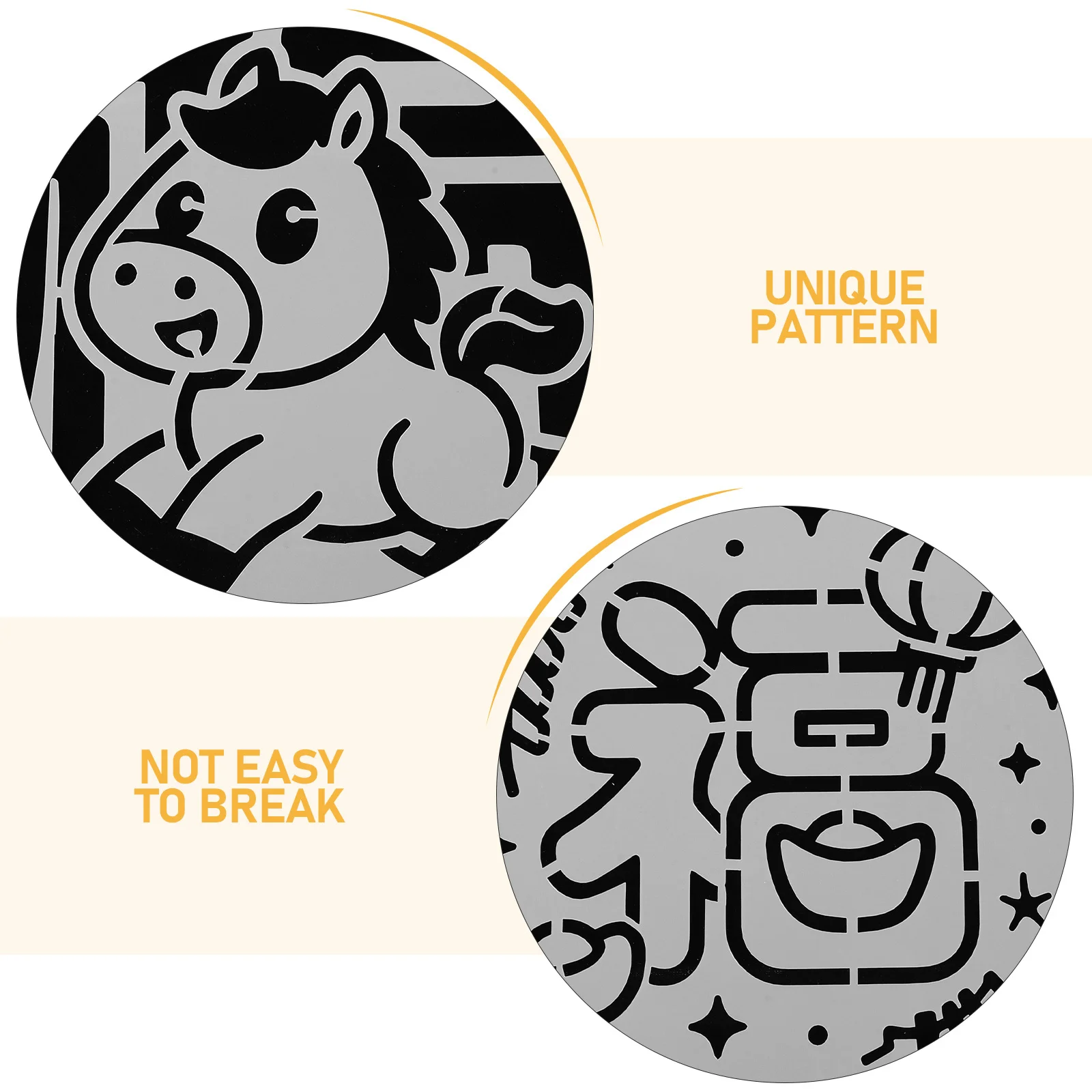 12 Folhas de Estênceis de Desenho de Animais Reutilizáveis, Modelos de Pintura de Cavalo para Artesanato, Template de Forma Oca para Crianças, Suprimento de Arte Criativa