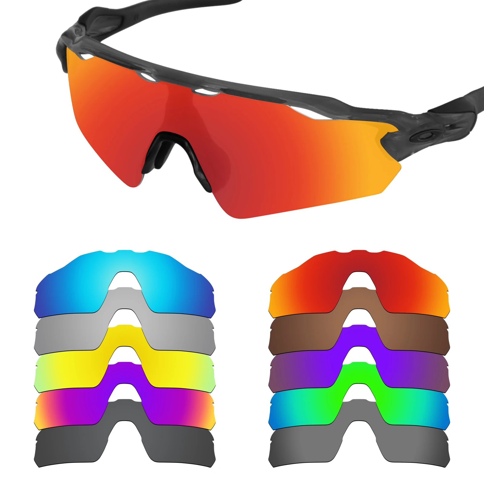 

Hokklo Replacement Polarized Lenses for Oakley RADAR EV PITCH OO9211 Sunglasses- Multi Options