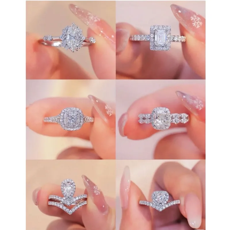 Moissanit-Steine in verschiedenen Farben, Asscher-Schliff, VVS1, hochwertige lose Edelsteine für die Herstellung von Schmuck nach Maß, mit Zertifikat. – Detail 6
