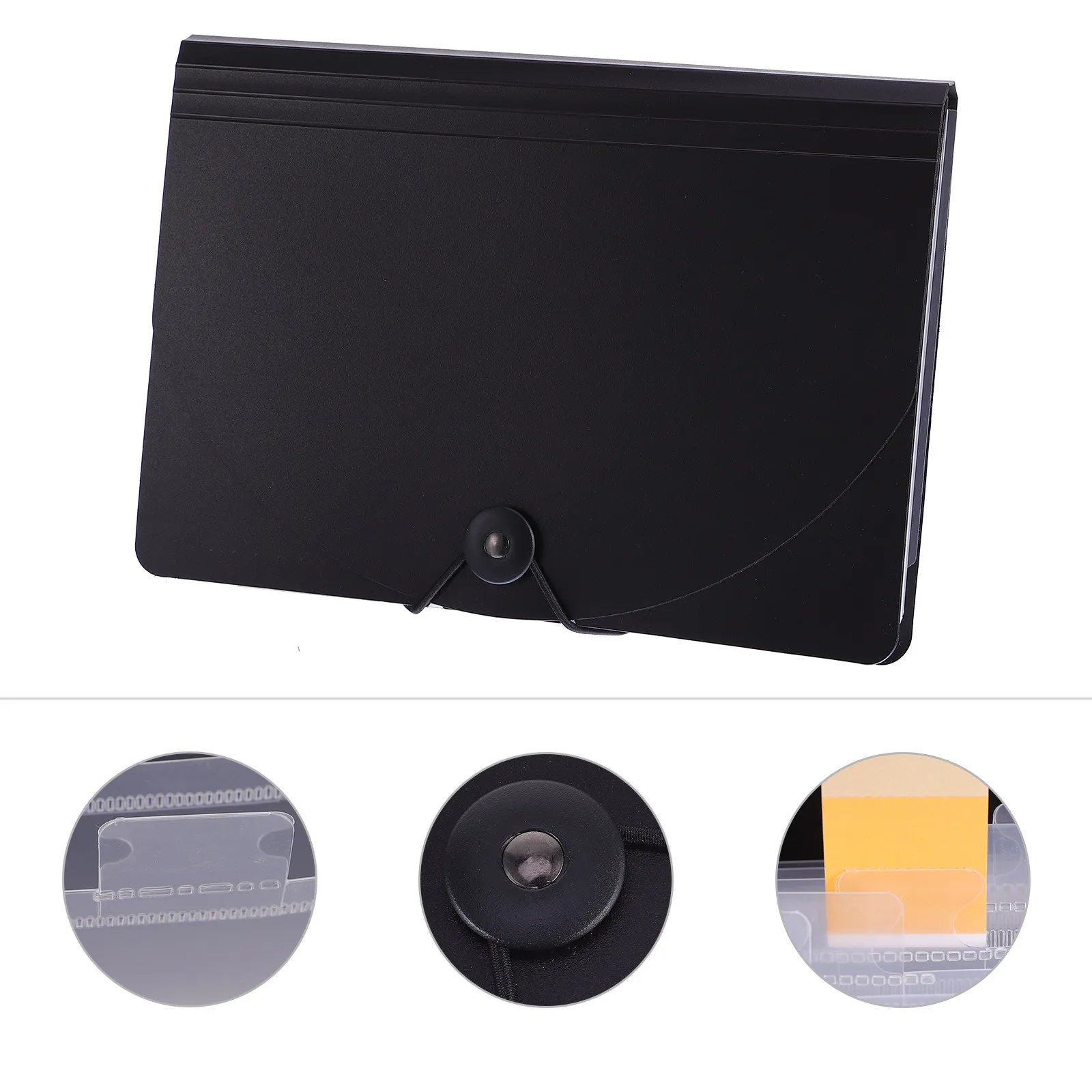 

13-Layer Pocket Expanding Folder A5 Receipt Organizer Secure Cord Closure File Folder for Documents Bills and Cards