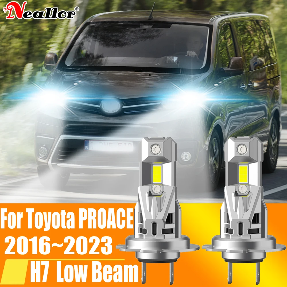 

2pcs High Power H7 Led Headlight Canbus H18 Car Bulb 6000K White Light Moto Turbo Diode Lamp 12v 55w For Toyota PROACE 2016~2023