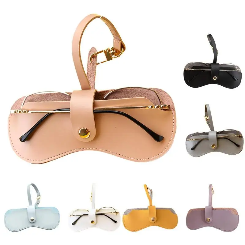 

Sunglasses Bag Glasses Case Holder Portable Slim Sunglasses Pouch With Wristband Soft PU Leather Eyeglasses Bag Eyewear Sleeve