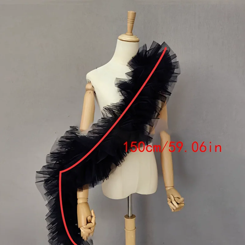 

Mingli Tengda Purple Tulle Pleated Fairy Style Strap with Pin Host Evening Gown Covering Arms Photography Props Accessories