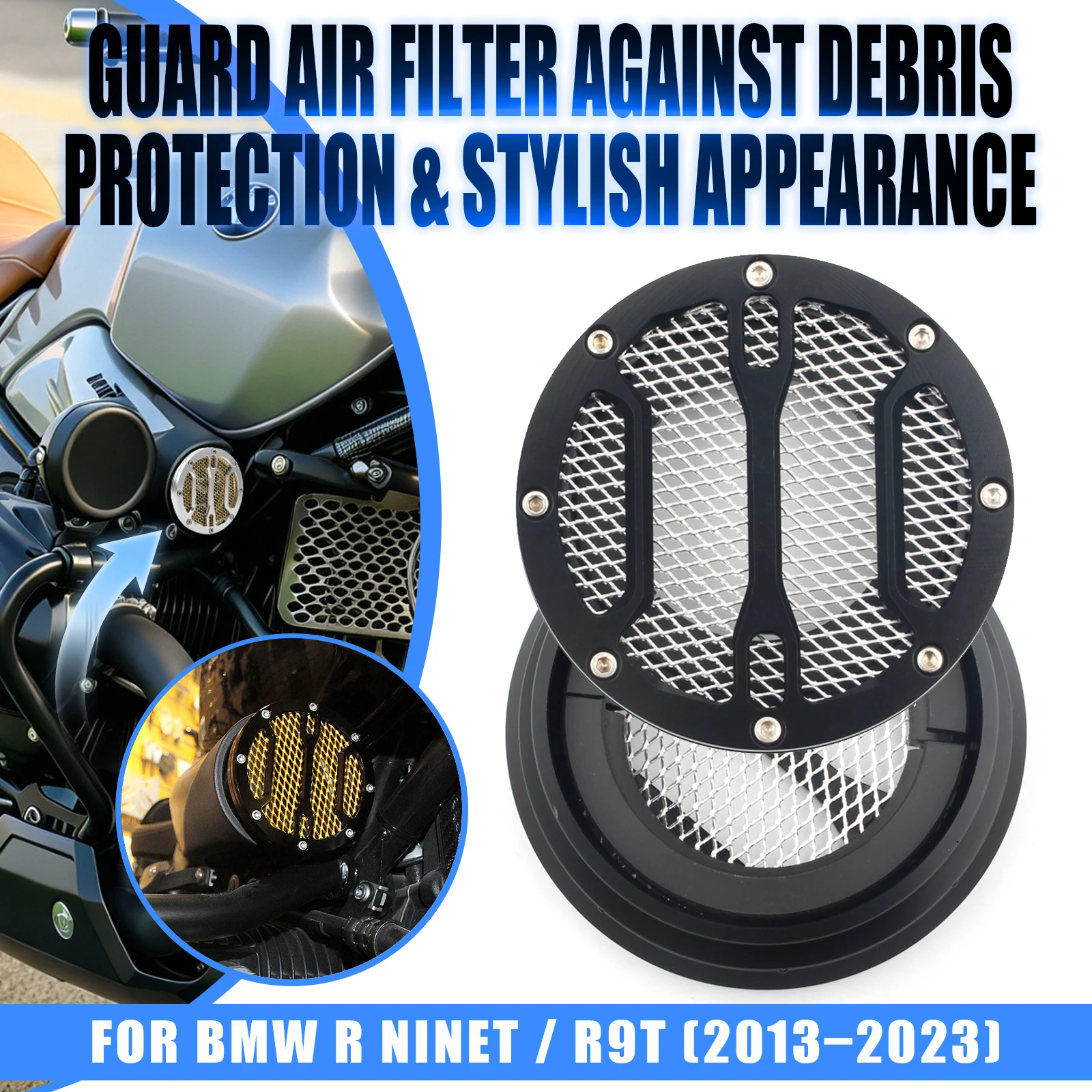 Motorcycle Air Intake Cover Guard Filter Mesh Protector Grill For R NineT R9T RNineT 2013 2014 2015 2016 2017 2018 2019-2023