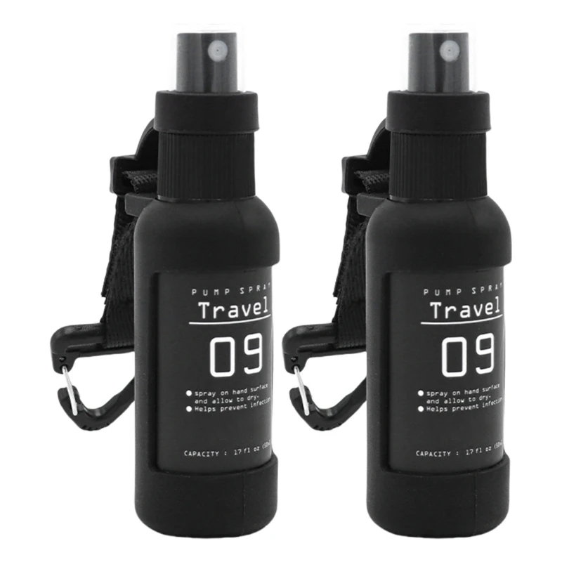 2lots Light Weight Disinfectant Bottle Alcohols Durability Dispenser Bottle for Sanitation During Camping