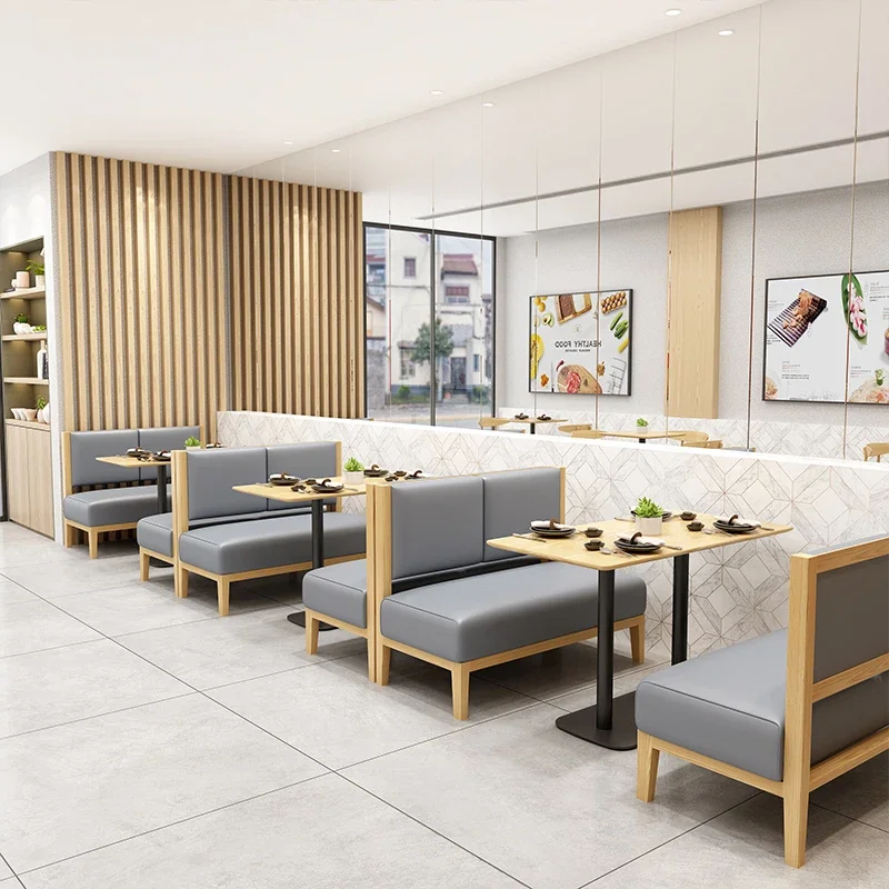

' Restaurant Sofa Booth Seating Cafe Commercial Furniture Wooden Chair Restaurant Set Factory Wholesale Price Modern Foshan