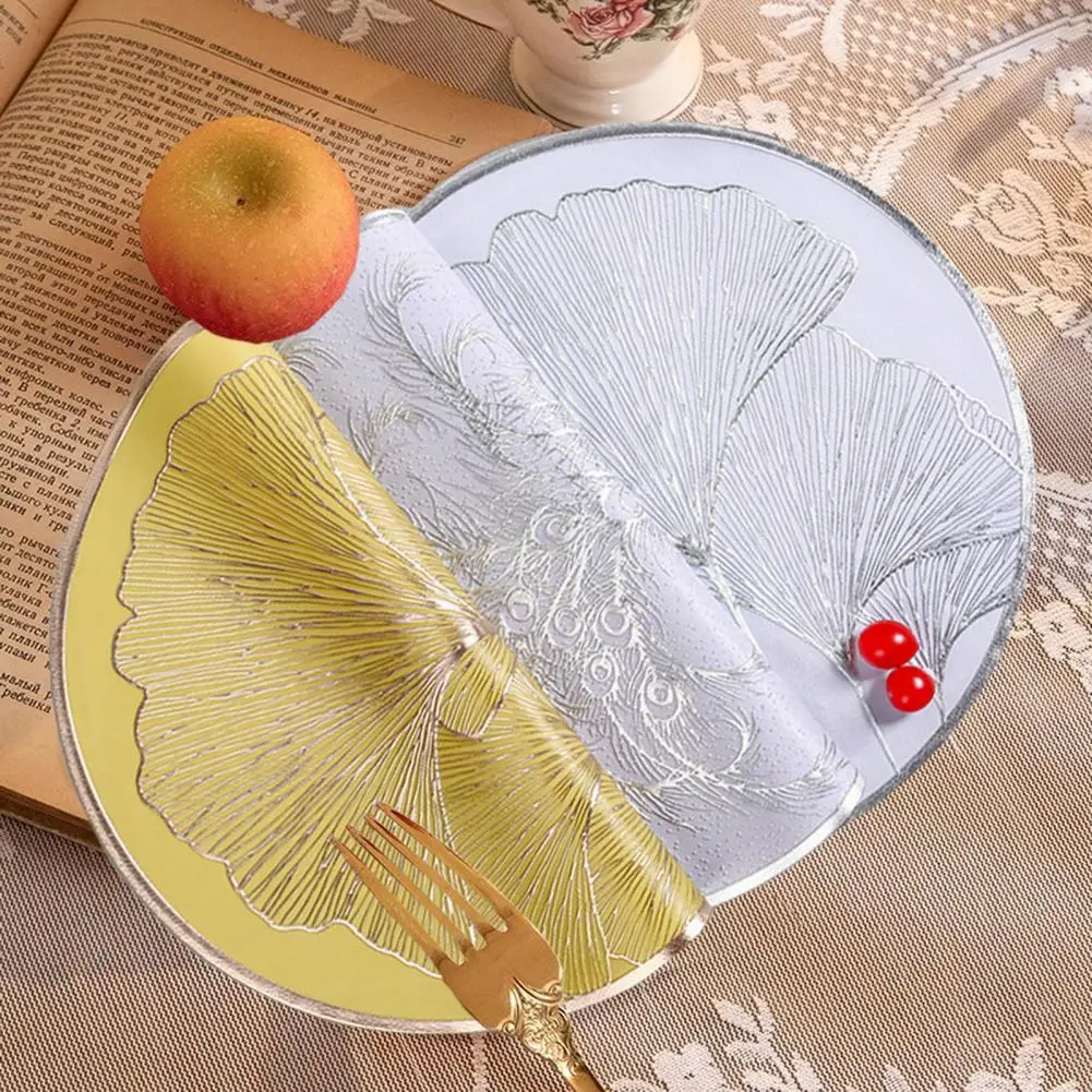 Non-deformable Placemats Exquisite Patterned Placemats Elegant Round Table Placemats for Holiday Party for Dining for Festive