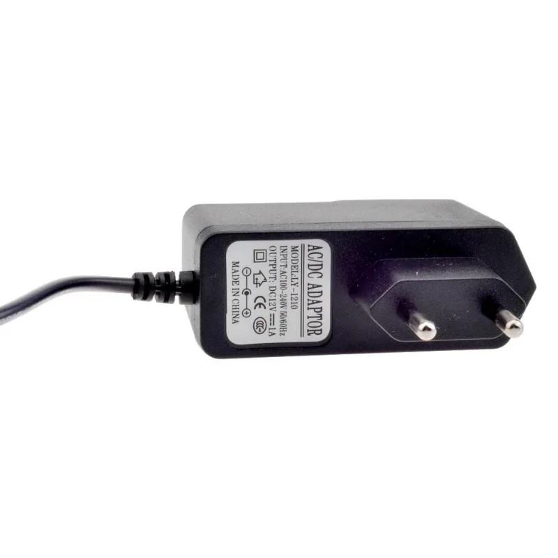 ESCAM EU AU UK US Plug Type 12V 1A 5.5mm x 2.1mm Power Supply AC 100-240V To DC Adapter For CCTV Camera / IP