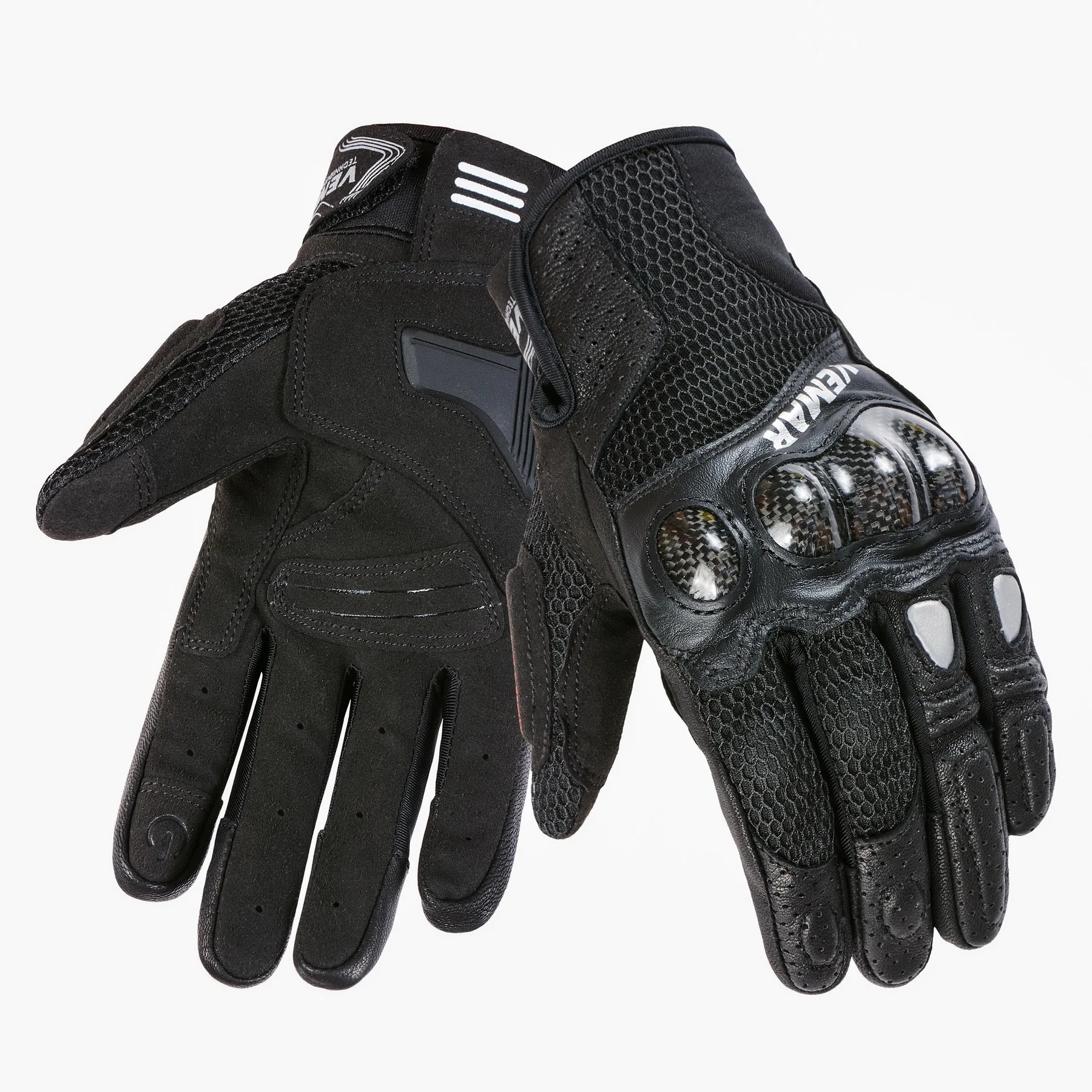Gants de moto universels, coque de protection en fibre de carbone, équipement d'équitation respirant résistant aux chocs toutes saisons pour hommes et femmes