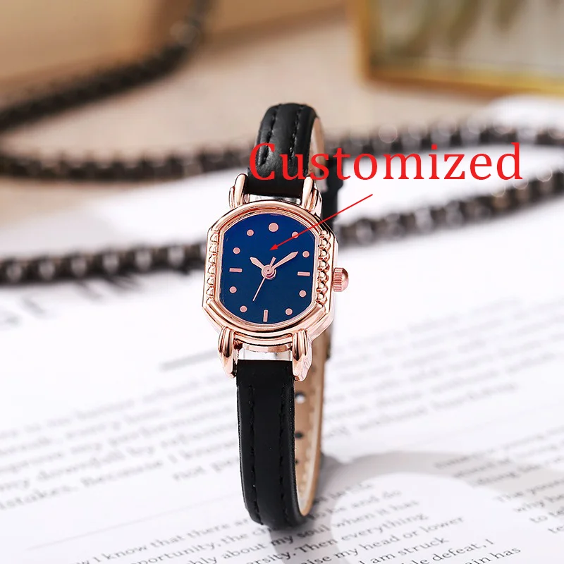2025 vintage watch with feminine style, fashionable and elegant wine barrel shaped quartz women's watch can be customized