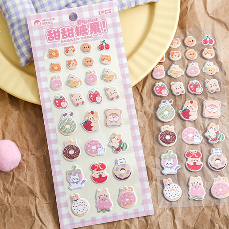 مجموعة متجر الحلوى الورقية من Mr. Paper، ملصقات مسطحة من الفوم، لوازم ثابتة لطيفة، ملصقات قصاصات، هدية للأطفال للطلاب #2