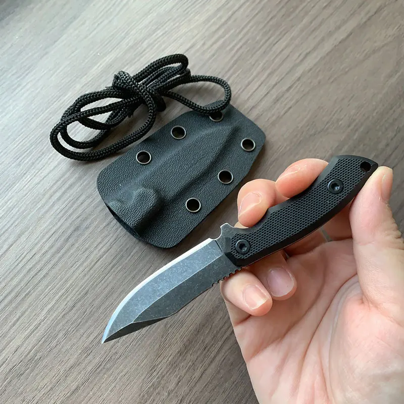 420 Stainless Steel Small Fixed Blade Knife G10 Handle Portable Pocket Knives Kydex Sheath EDC Survival Tool For Outdoor Camping