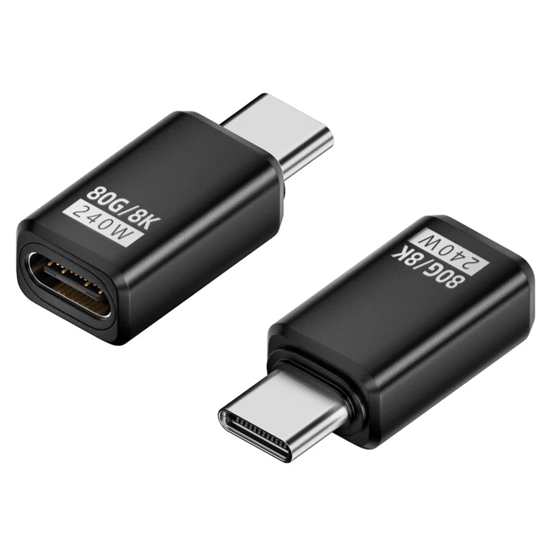 USB 4.0 TYPE C Adapter 48V 5A 240W Cable Extension Type-C Male to Female Converter 80Gbps Data Transfer 8K60Hz Audio Video for U