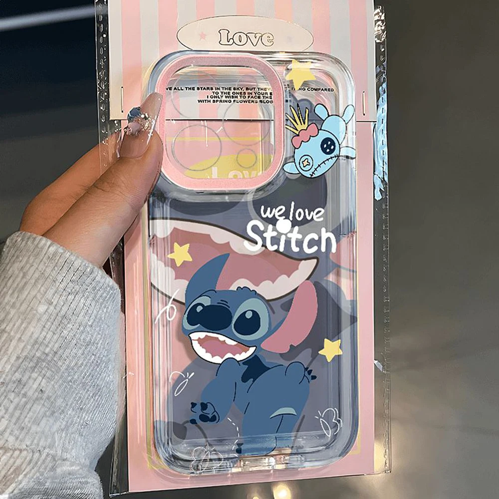 

Disneys New Stitchs So Cute Phone Case For vivo V40 V30e V29e V27 V25 V23 Y28 Y03 Y100 Y36 Y16 Y75 Y21 4G 5G Y2K Clear TPU Cover