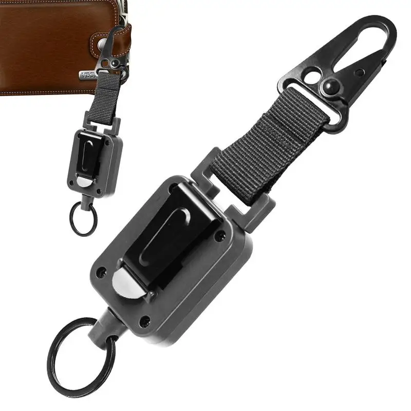 Teleskop Schlüsselanhänger Outdoor Karabiner Ausweishalter Teleskop Schlüsselanhänger Anti-Verlust Camping Werkzeuge für Reisen Arbeit