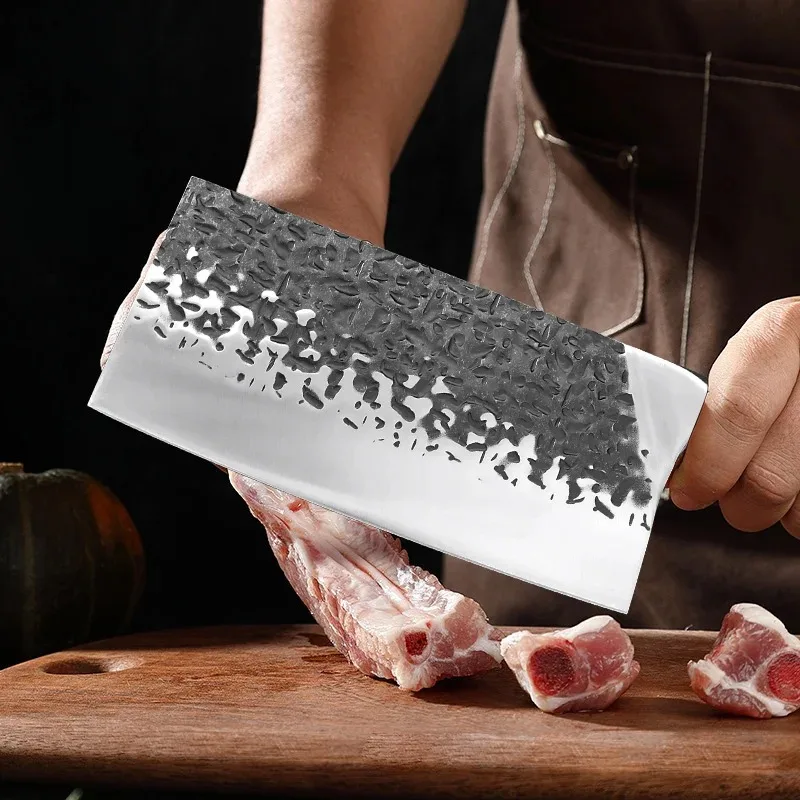Heavy Duty Kitchen Knife Stainless Steel Chinese Bone Knife 8 Inch Meat Cleaver Vegetables Slicing Chef\'s Knife Cooking Tools