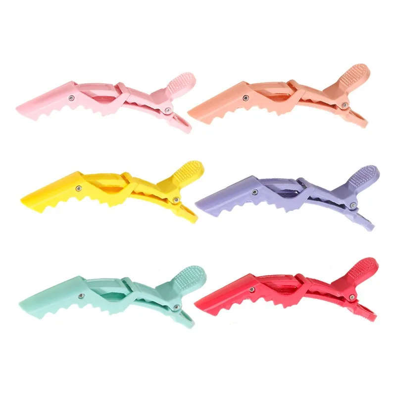 10 Pcs Colorful Alligator Clamps Hairdressing Clips Professional Ladies Hair Salon Clips Makeup Barber Fixed For Salon Styling