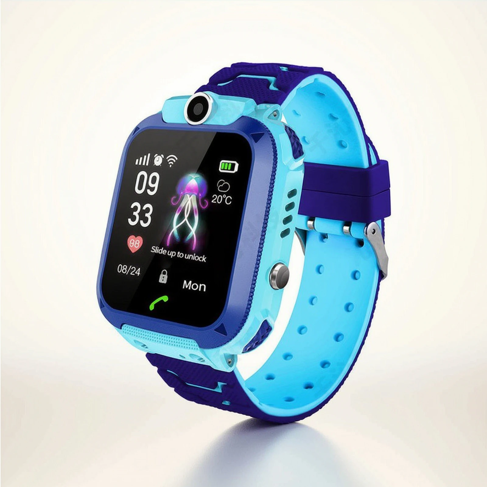 Phone Watch with Camera Soft Silicone Smartwatch with Camera Touchscreen Smart Watch Rechargeable for Children, Emergencies
