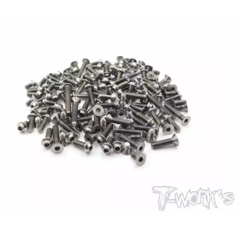 Original TSSU-RC8B3.2 64 Titanium Screw set ( UFO Head ) 185pcs.(For Team Associated RC8 B3.2 ) Professional Rc part