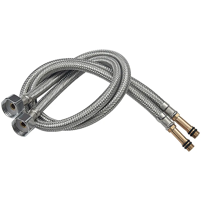 

Новый смеситель из нержавеющей стали 60 см/80 см/100 см, смеситель для холодной и горячей воды, впускная труба для воды, кухонный кран, смеситель для ванной комнаты, шланг, трубка