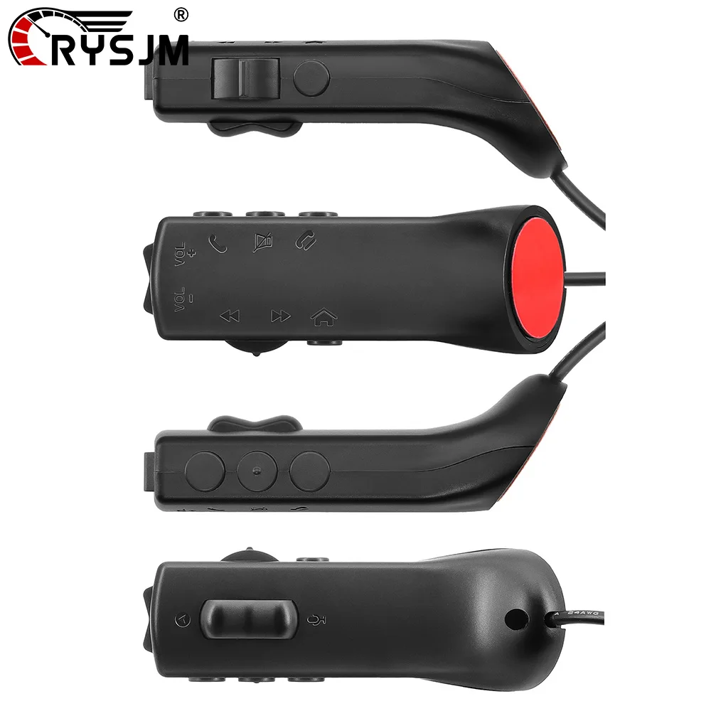 Controle remoto multifuncional com 10 teclas, botões para volante de carro, controle remoto para áudio, navegação GPS, DVD, acessórios para carro
