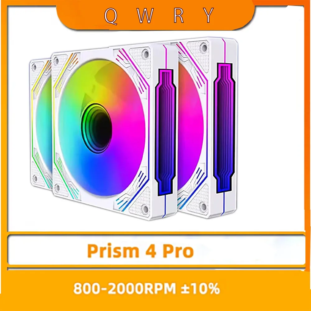 120mm RGB Fan PRISM 4 PRO Gamer Ventilador de Caja de Ordenador/CPU Cooler ARGB Fan 5V3PIN Forward and Reverse Dual Blow ARGB+4PIN PWM CPU Fan