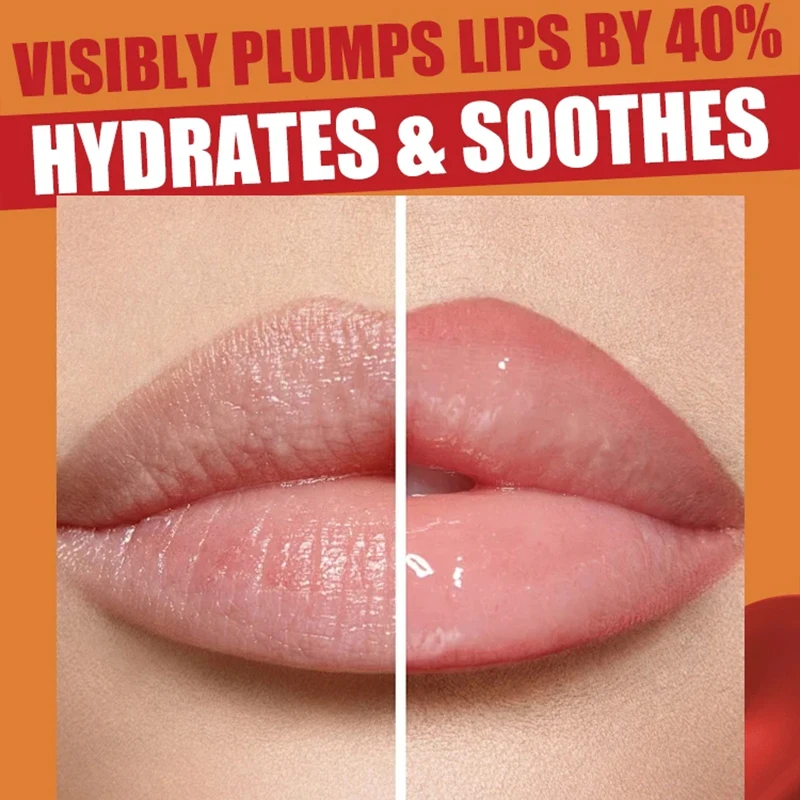 MLSMILE Duck Lip Plump Lip Oil Moisturizing Lip Gloss Mirror Water nature long-lasting Gloss Gloss Pearl Lip Glaze Set