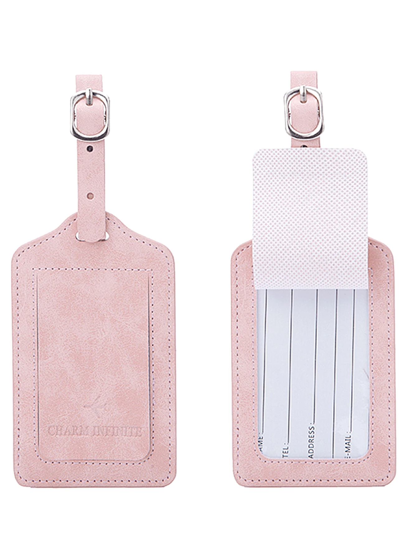 PU leather aircraft logo luggage tag, anti loss with name card, suitable for luggage and travel bags