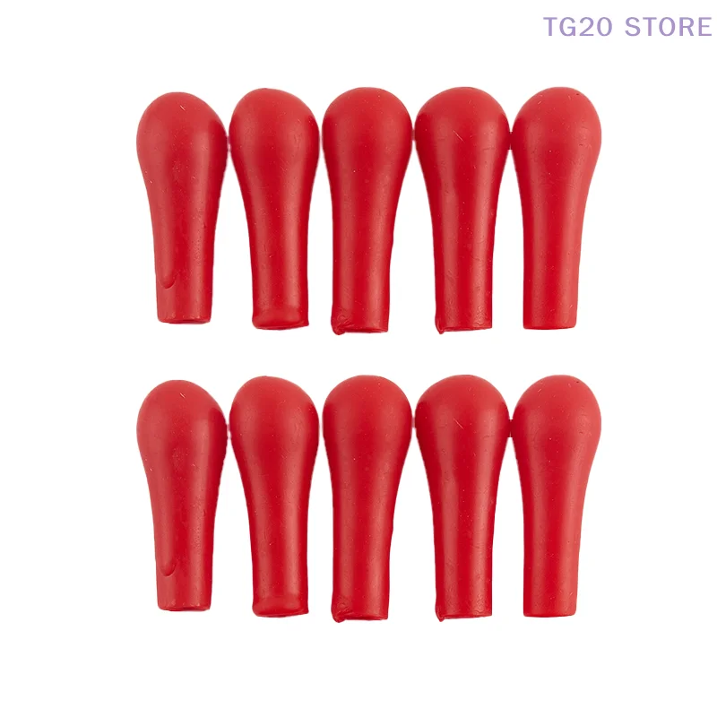 10 Buah Tutup Karet Pipet Botol Tetes Kepala Bola Karet Merah Perlengkapan Laboratorium
