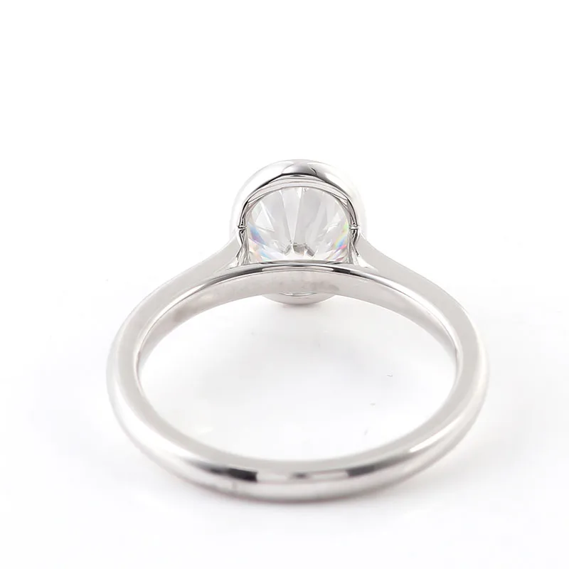 Provence Custom fine jewelry 10K/14K white gold 1.5ct oval cut lab grown diamond ring for women Classic Promise Engagement Rings